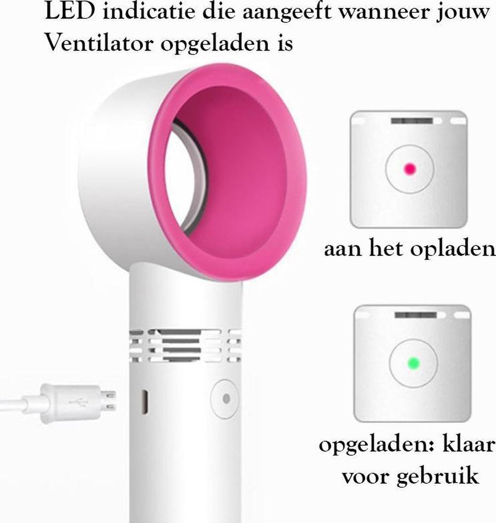 Mini Draagbare Ventilator - Oplaadbaar - Handventilator