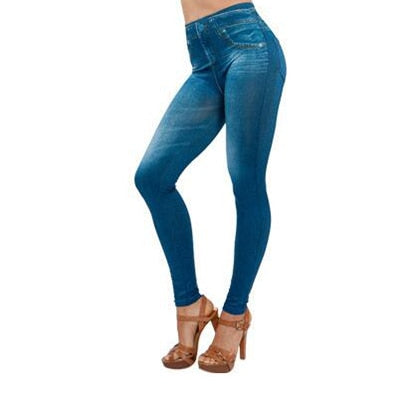 Comfortabele Dames Legging met Jeans Print