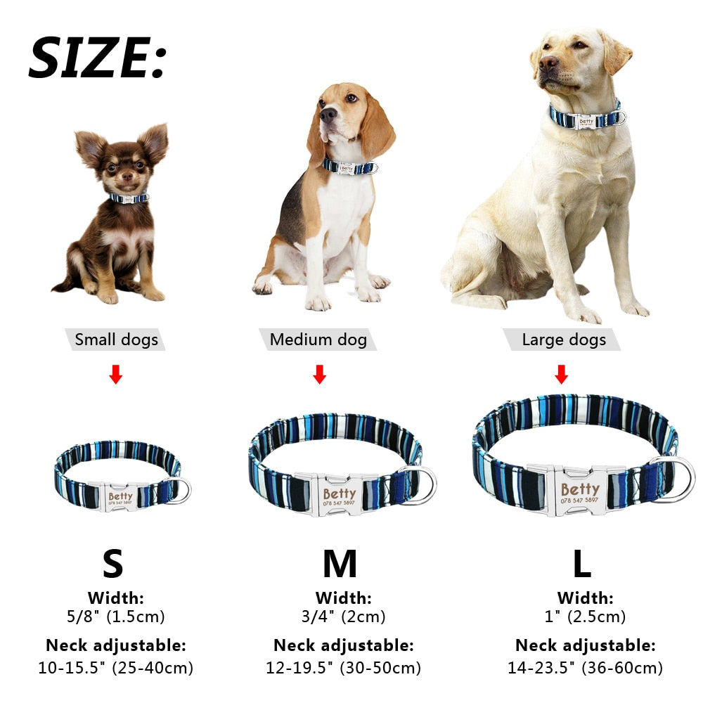 Gepersonaliseerde Hondenhalsband | Gegraveerd | Halsband met Naam | Bescherm uw Hond
